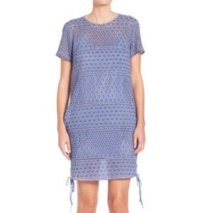 PROSE & POETRY lilac blue lexa eyelet tie shift dress